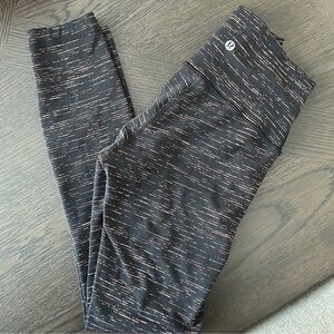 Lululemon Wunder Under Hi-Rise 7/8 Warp Speed Filtered Orange Electric Coral